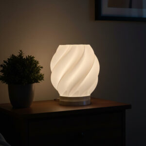 Luminária de Mesa Abajur Onion Decorativo Minimalista 3D Moderno Quarto Sala Escritório Marca Muvia