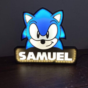 Luminária PERSONALIZADA Mickey ou SONIC ou outro personagem consulte - led impressão 3D - nome