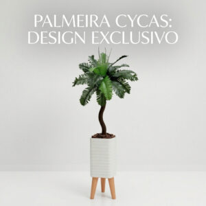 Kit Decorativo Completo 2 Folhagem Artificial C/ Vaso Design Moderno Decoração Para Sala