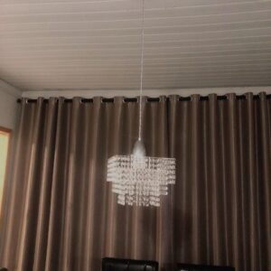 Lustre Pendente Cristal Acrílico 03 Placas Quadrado Promoção