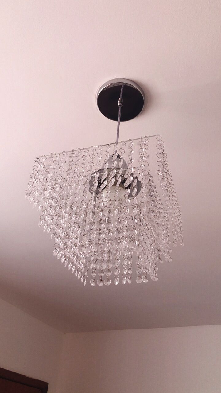 Lustre Pendente Cristal Acrílico 03 Placas Quadrado Promoção