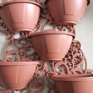 Kit 5 Vasos Arandelas Com Suporte Para Flores Suculentas E Plantas Vaso Meia Lua Para Parede