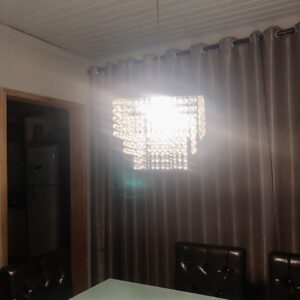 Lustre Pendente Cristal Acrílico 03 Placas Quadrado Promoção