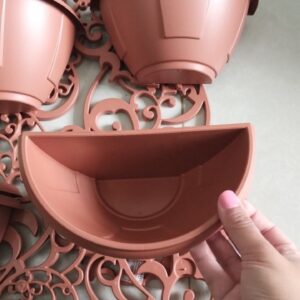 Kit 5 Vasos Arandelas Com Suporte Para Flores Suculentas E Plantas Vaso Meia Lua Para Parede