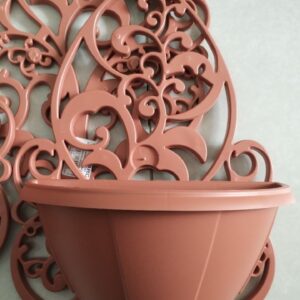 Kit 5 Vasos Arandelas Com Suporte Para Flores Suculentas E Plantas Vaso Meia Lua Para Parede