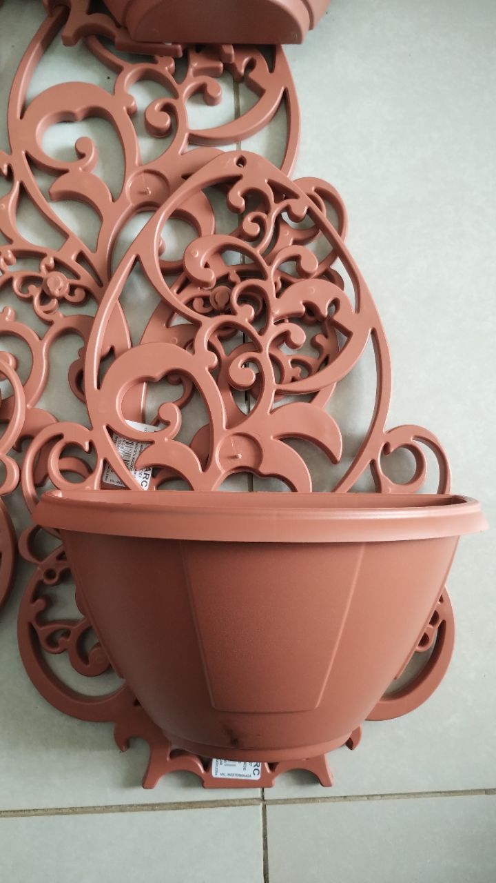Kit 5 Vasos Arandelas Com Suporte Para Flores Suculentas E Plantas Vaso Meia Lua Para Parede